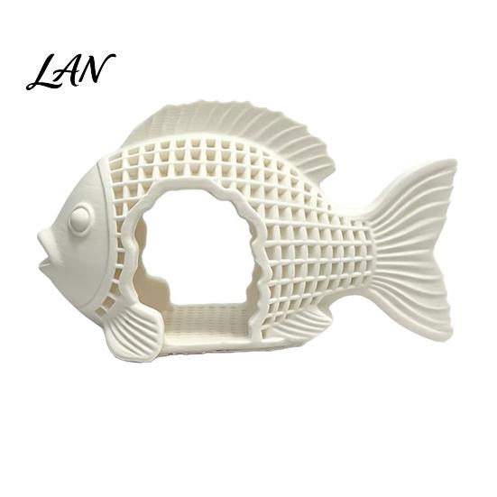 Safe Cave for Shrimp 3D Printed Hollow Fish Shape Aquarium Hideout Decor, Breeding Landscaping Decor Shelter Cave, Betta Ornament Tank Landscape