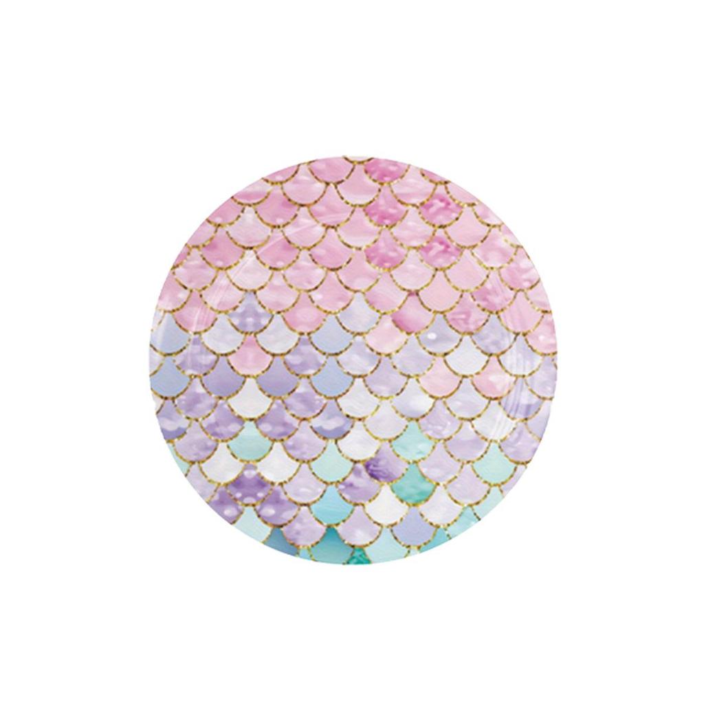 Посуда для вечеринки в виде розовой рыбьей чешуи: Одноразовые тарелки, стаканчики, полотенца на день рождения девочки