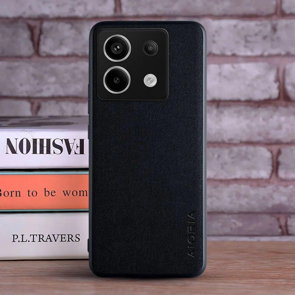 Чехол для Xiaomi Redmi Note 13 Pro Plus 4G 5G, роскошный текстильный кожаный мягкий чехол для redmi note 13 pro, чехол-капа