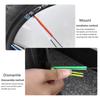 Warning Light Cycling Bike Strip Reflective Tubes Clip On Bicycle Lights Wheel Rim Spoke Reflectors