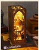 Creative Art Deco Wooden Bookends-DIY 3D Puzzle Miniature Library Scene Stress Relief Craft Desk Decor