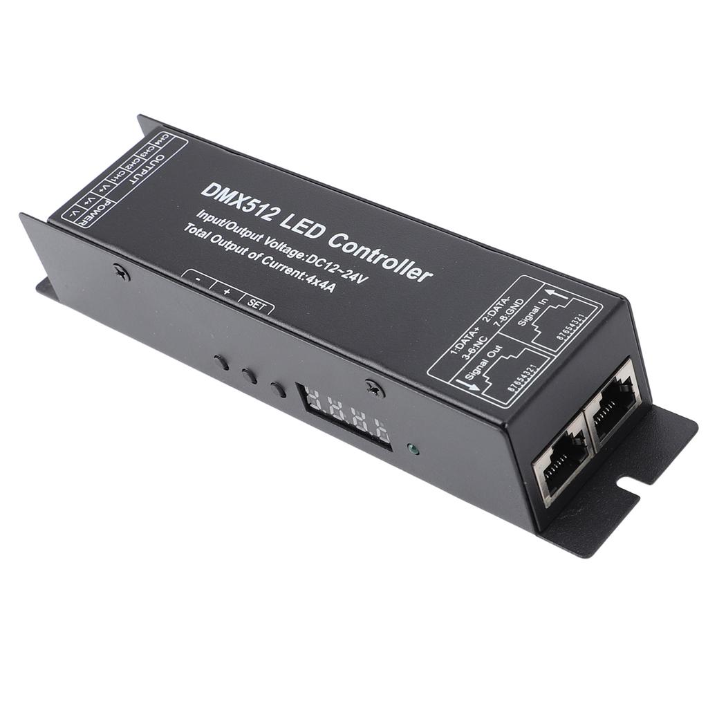 Декодер DMX512 постоянного напряжения LED-контроллер 4 канала DC 12В-24В для светодиодной ленты сценического освещения
