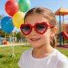 Cute Heart Flower Sunglasses for Kids Girls Boys, New Fashion Love Frame Sun Glasses UV400 Protection Shades Gift for Children