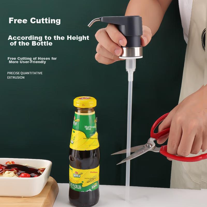 BJ 304 Stainless Steel Oyster Sauce Dispenser, Oyster Sauce Pump Head, Oyster Sauce Squeeze Nozzle, Oyster Sauce Pump Mouth