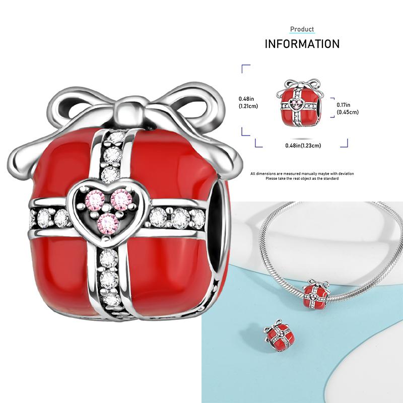 Copper Snowman Beads Christmas Bell Charms Fit 3Mm Women Bracelet Diy Accessories Christmas Gift Fine Jewelry