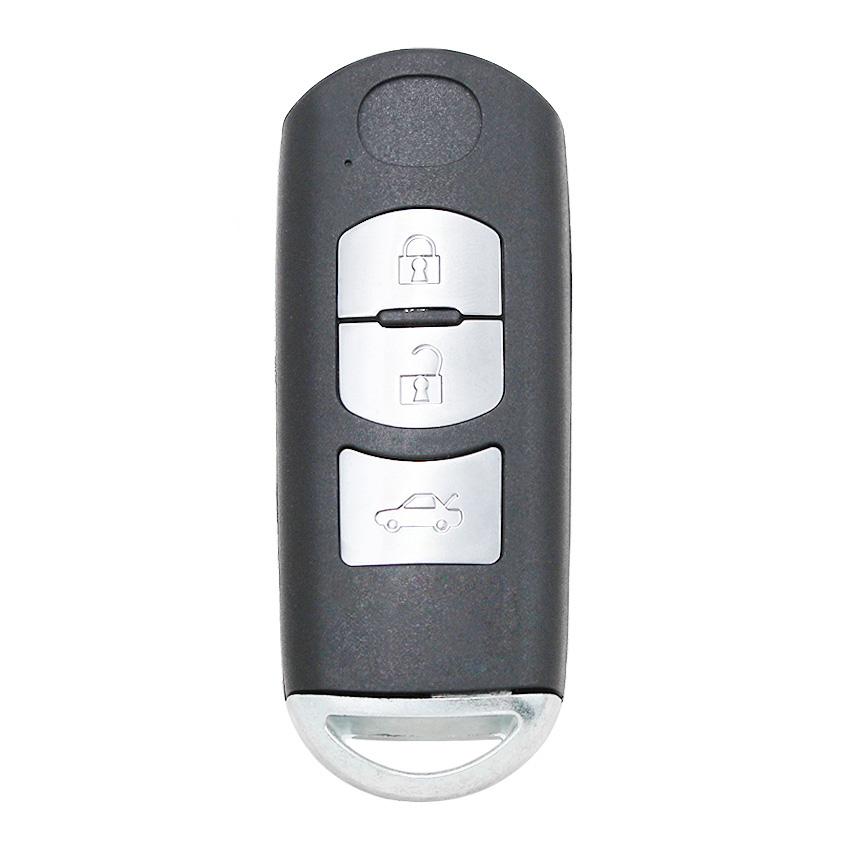 2/3/4 Buton Remote Car Key Shell Case Housing Cover Red Hold for Mazda 3 6 CX-3 CX-5 Axela Atenza with Emergency Key Uncut Blade