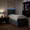 Maison Exclusive - Sommier à lattes de lit avec matelas Gris foncé 90x200 cm Tissu