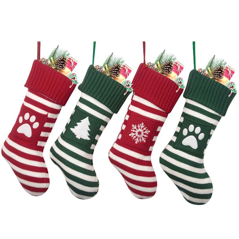 New Christmas Christmas Gifts Knitted Socks Pet Dogs And Cats Gift Bags Christmas Socks