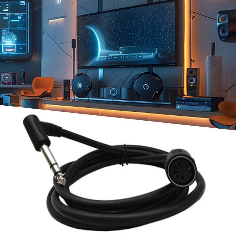 Quality Sound Transfer 6.35mm To MIDI Din 5Pin Cable 6.35mm To MIDI 5Pin DIN Cable For Amplifiers And Mixer