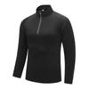Mens Lightweight Ice Silk Long Sleeve Half Zip Sports Shirt Stand Collar Fishing Running Gym Quick Dry Top
