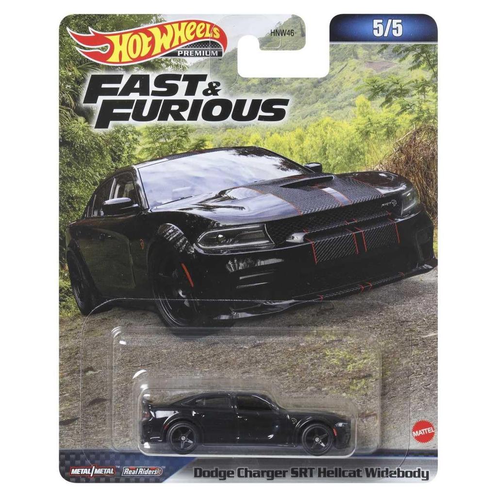 Hot Wheels Fast Furious Dodge Charger SRT Hellcat Widebody 3 and HNW50 Black & - [Ages Up]