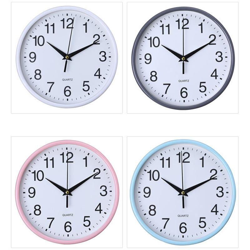 Wall Clock Round Analogue Vintage Home Decor Small Bedroom Kitchen Wall Hanging