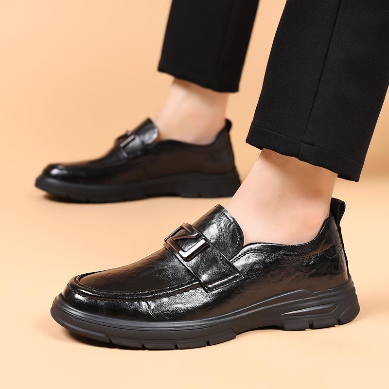 Mens Dress Shoes Men's Leather Skin Shoes for Men Elegant Casual Business Luxury Social Male Shoe