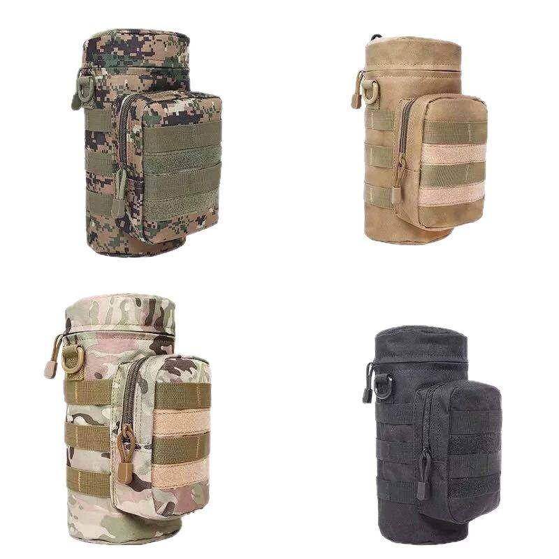 Сумка-чехол для бутылки воды Тактический держатель Molle для кемпинга, походов, велоспорта, рыбалки, путешествий, портативная сумка-переноска, чехол-держатель для чайника