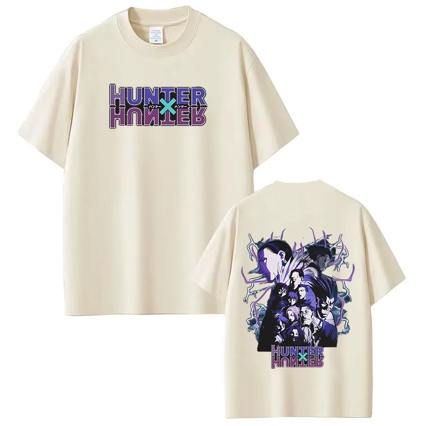 Anime Hunter x Hunter Phantom Troupe Members Comic Print Short Sleeve T-shirt, Unisex Loose Pure Cotton Casual T-Shirt