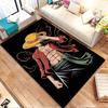 Straw Hat Pirate Anime Design Patterned carpet, non slip mat suitable for living room and bedroom sofas