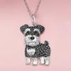 Exquisite And Cute Schnauzer Dog Pendant Necklace For Women Elegant Pet Puppy Jewelry Animal Accessories Dog Lovers Gift
