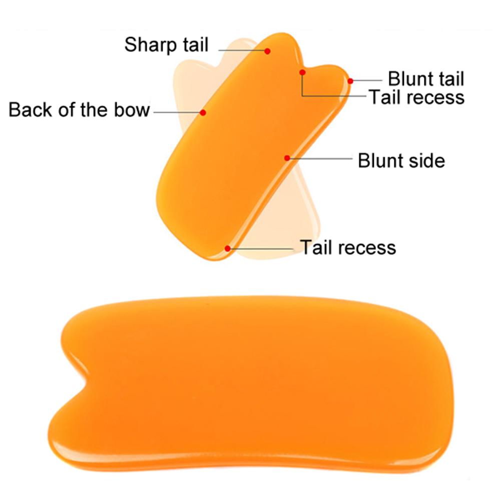 Sha Scraping Massage Tool Body Massager Guasha Board SPA Acupuncture Scraper for Face Back Arm B KTY