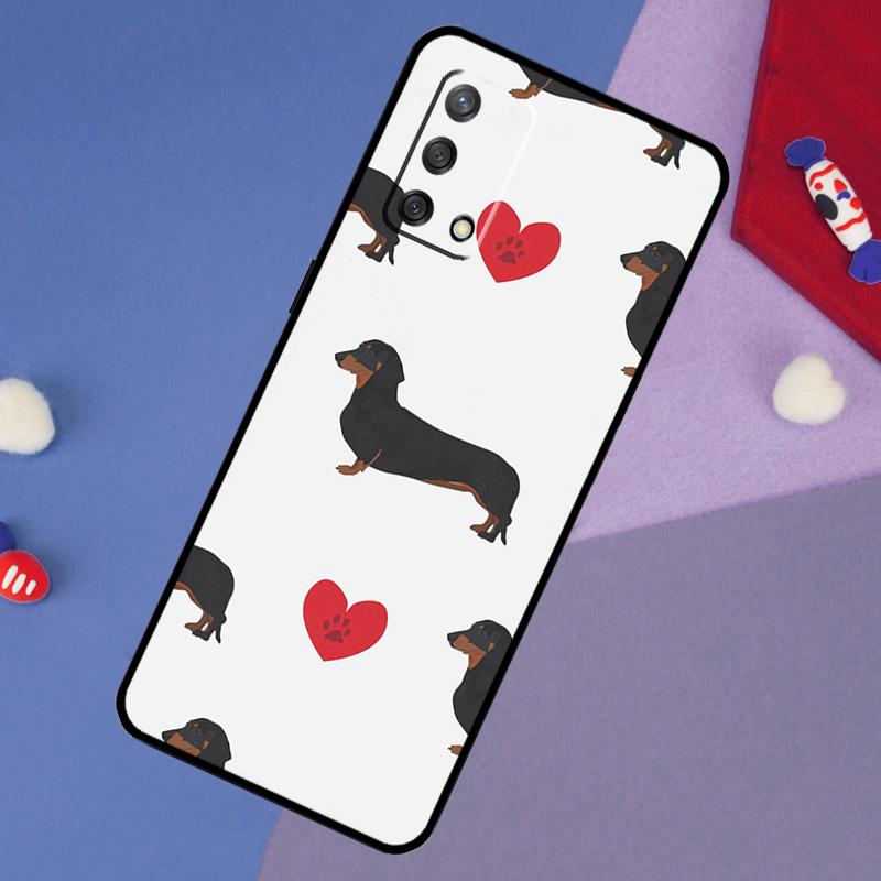 Чехол для собаки таксы для OPPO A96 A76 A16 A18 A58 A78 A98 A17 A77 A54 A57 S A74 A5 A9 A53 A52 A72 A15 A93