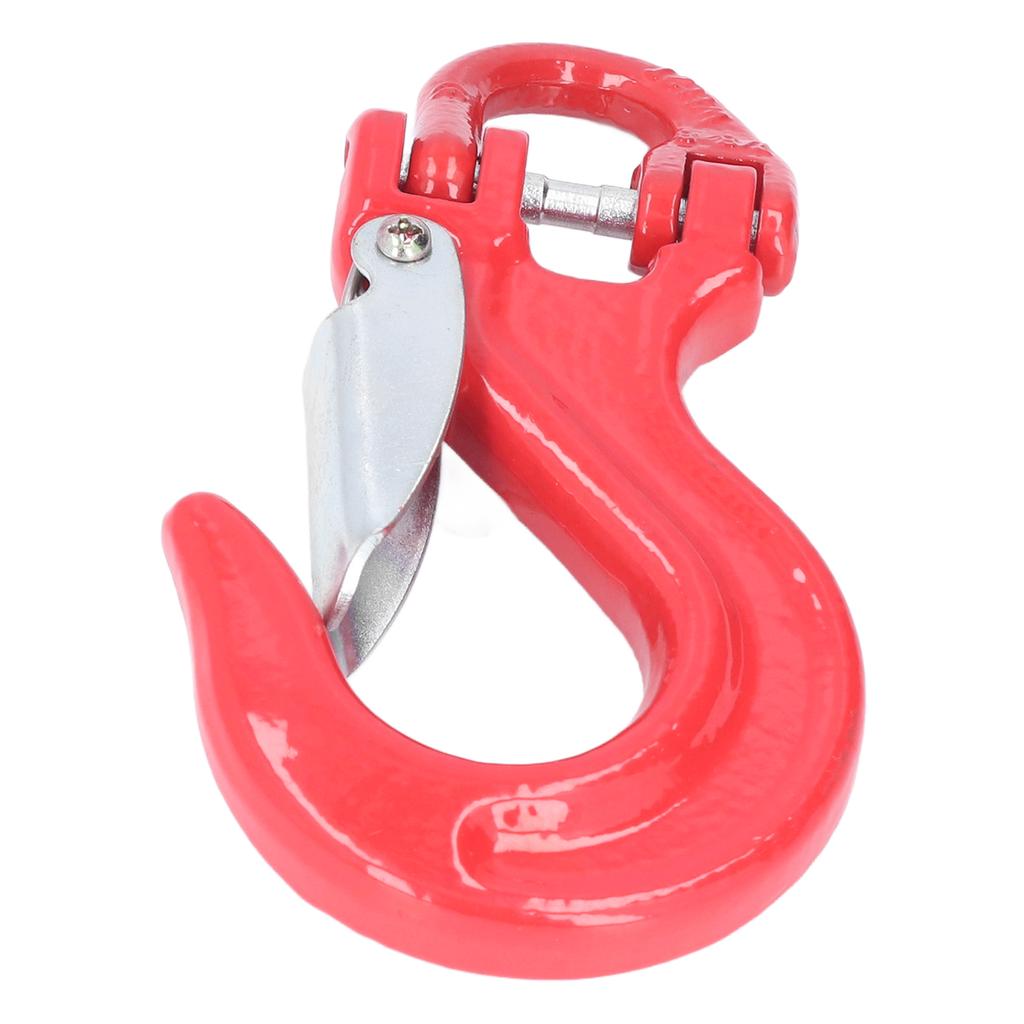 Winch Trailer Clevis Hook Red 2T Loading 80 Steel Universal with Safety Latch Heavy Duty