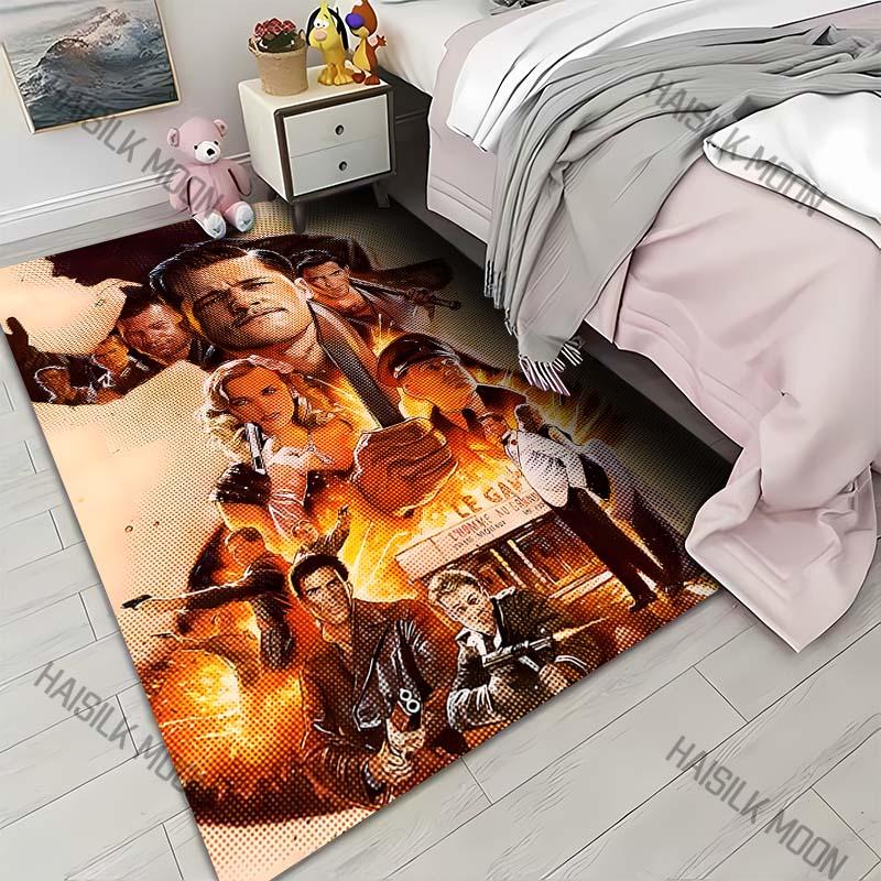 1PC Vintage style action movie poster Carpet for Living Room Bedroom Sofa Home Decor Rus Non-slip Floor Mat Luxury Gift