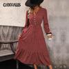 Spring and Autumn Women's Dress Fashion Long Sleeve Printed Temperament Elegant Dresses
