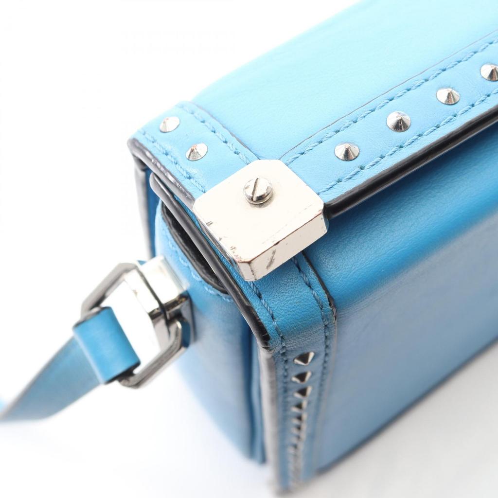 Used MCM Shoulder Bag leather Blue Used Women