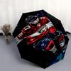 Hockey Player, Space Background Themed Automatic Opening and Closing Umbrella, Compact Travel Umbrella, Lightweight and Portable, Suitable f