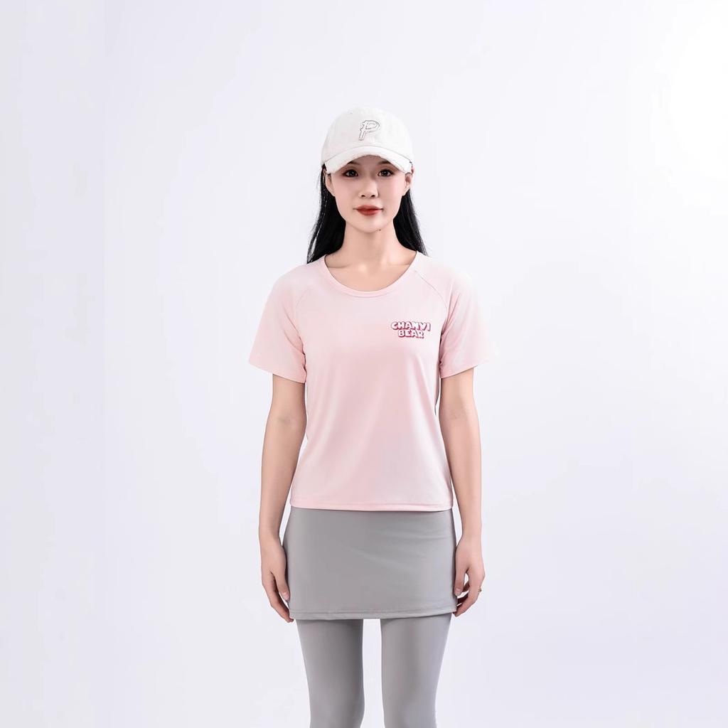 Спортивная футболка с коротким рукавом, быстросохнущая, с круглым вырезом, свободная, дышащая, приталенная и прохладная. Новая футболка с защитой от солнца для женщин на весну и лето