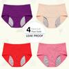 4Pieces/Lot Large Size Mesh Breathable Before and After Menstruation Leak-Proof Pants Medium and High Waist Underwear for Women Briefs