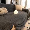 Сплошной цвет, роскошное плюшевое полотенце для дивана, зимние теплые толстые бархатные чехлы для диванов, L-образные секционные нескользящие чехлы для гостиной