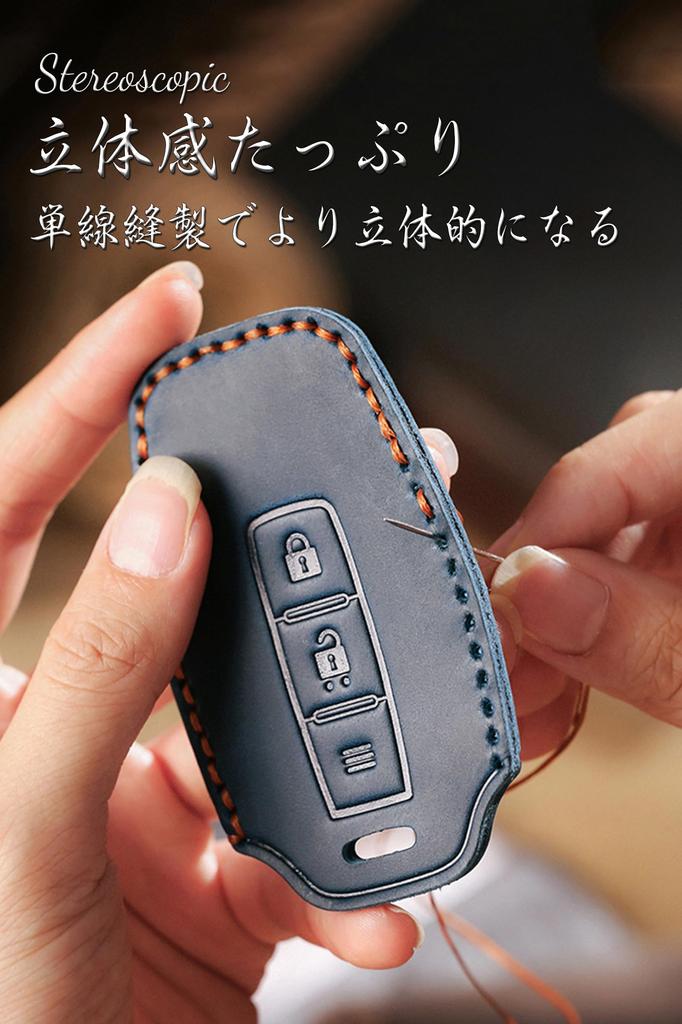 Адаптирован для чехла для ключей Toyota, чехла для ключей Prius Corolla Crown RAV4 Prado 86 Mirai Kruger Camry C-HR20222023 и т. д.. Кожа ручной работы, одинарная строчка