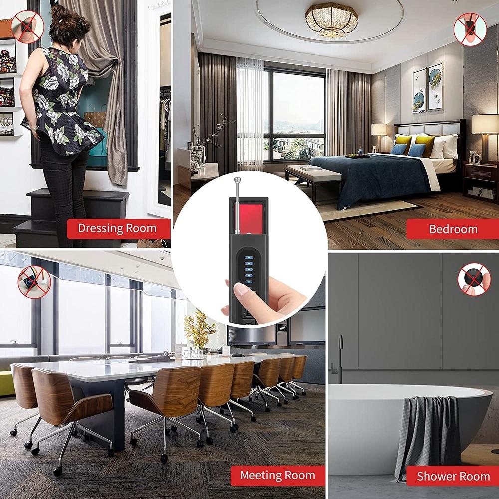 Детектор скрытых камер Предотвращение мониторинга Детектор беспроводного сигнала 12,7 дюйма-26 футов