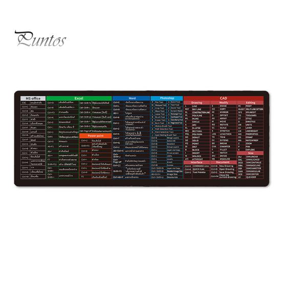 30x80 см большой компьютерный коврик для мыши портативный водонепроницаемый офисный Power Point Excel Word сочетания клавиш настольный коврик нескользящий резиновый настольный коврик для мыши ПК