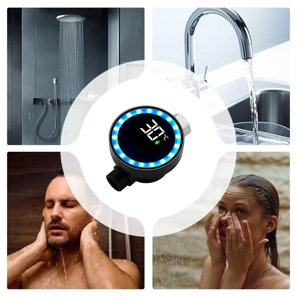 Waterproof Water Temperature Gauge Stainless-Steel Bath Water Thermometer Faucet Installation