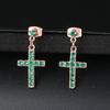 Top Quality ZYE328 Classic Cross Crystal Silver Color Earring Fashion Jewelry Made with Austrian Crystal