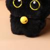 1 шт. мультяшный котенок мягкая кукла кулон милый колокольчик черный кот плюшевая игрушка брелок для ключей автомобильный брелок сумка декор для рюкзака детский подарок
