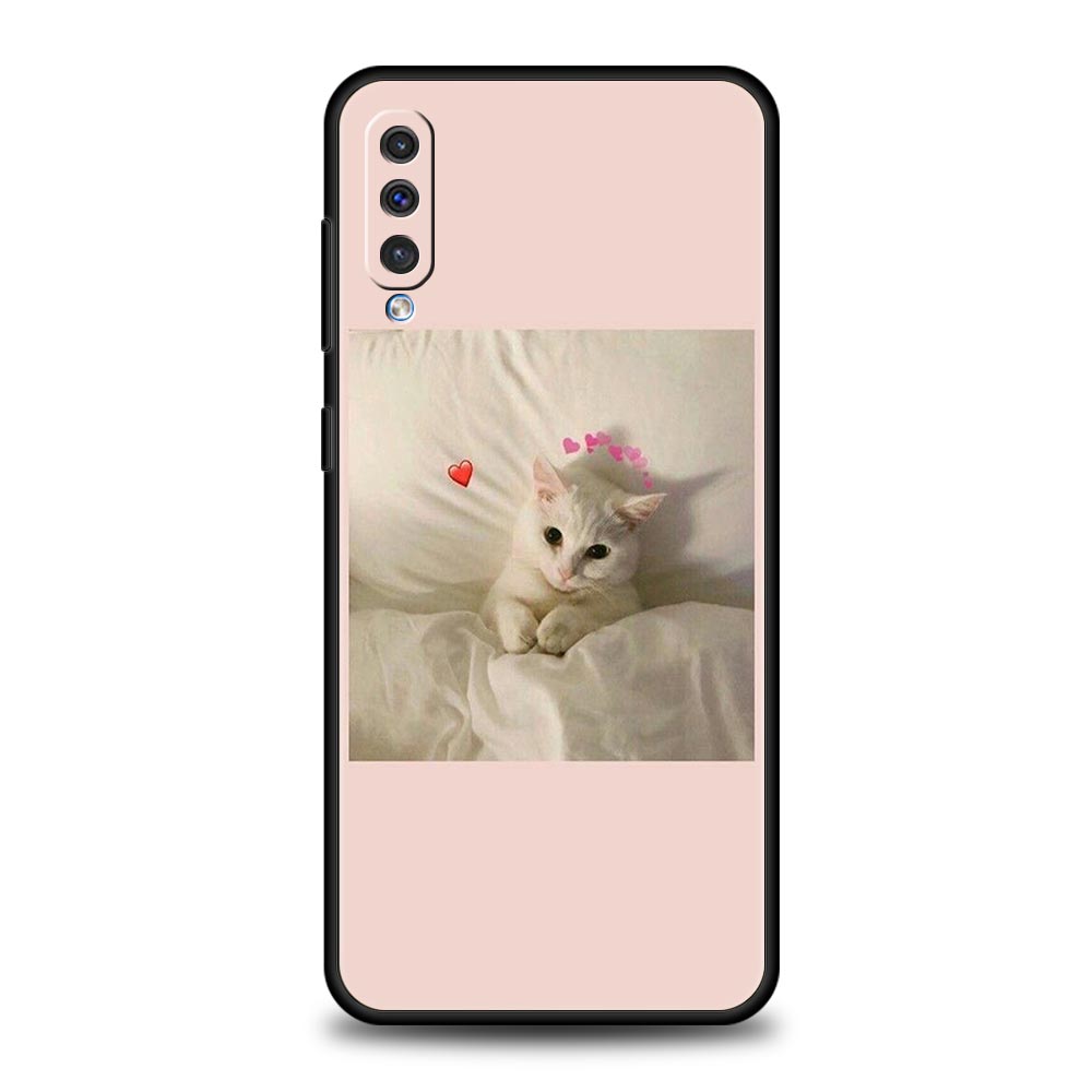 Милый чехол для телефона с изображением кота для Samsung A54 A52 A24 A14 A50 A72 A70 A10 A30 A40 A20S A20E A02S A12 A22 A34 A42 A32 5G A04s