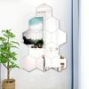 12Pcs Hexagon Acrylic Mirror 3D Wall Sticker Mirror Home Decoration DIY Removable Mirror for Living-Room Art Ornaments