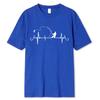Cotton Oversize Tee Fishing Heartbeat Novelty Funny T Shirt Hip Hop Tshirt Streetwear T-Shirt Harajuku Shirt Shirt Male