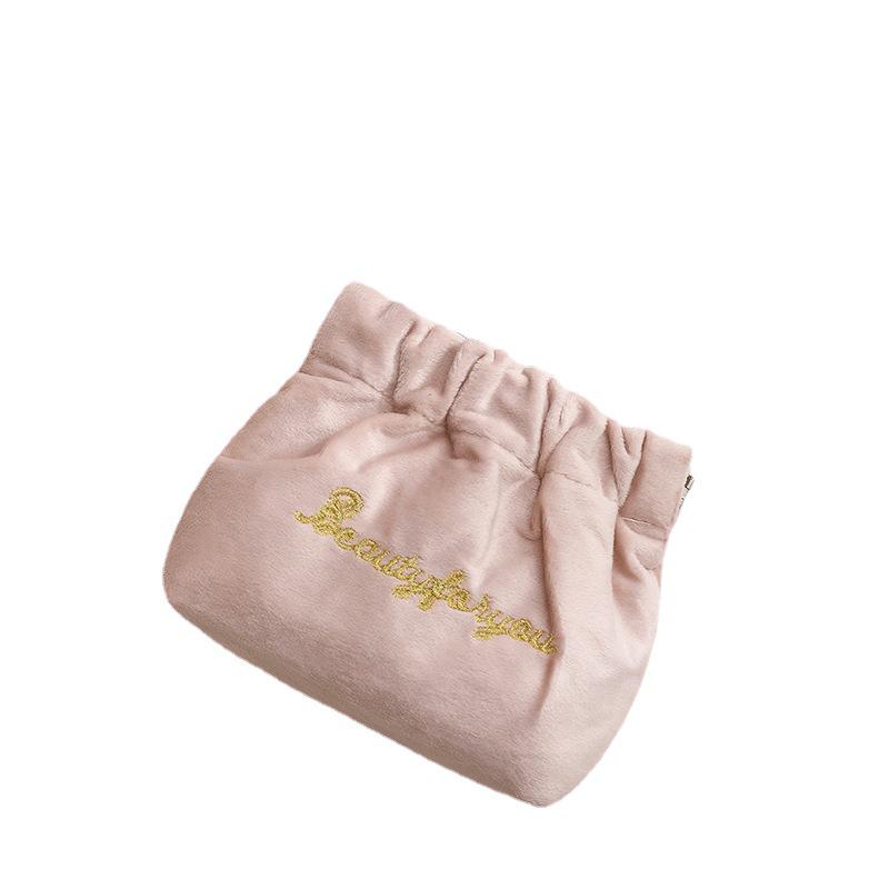 Ретро бархатная косметичка с автоматической застежкой: Многофункциональное портативное хранилище для помады и средств для макияжа