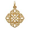 [L0855] - Gold Plated Pendant 'Carmen' White Gold - 17x17 Mm