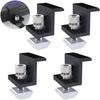 4 Pcs Aluminum Alloy Black Edge Press Edge Card Solar Panel PV Bracket Accessories Press Block Solar PV Mounting Clamp Set