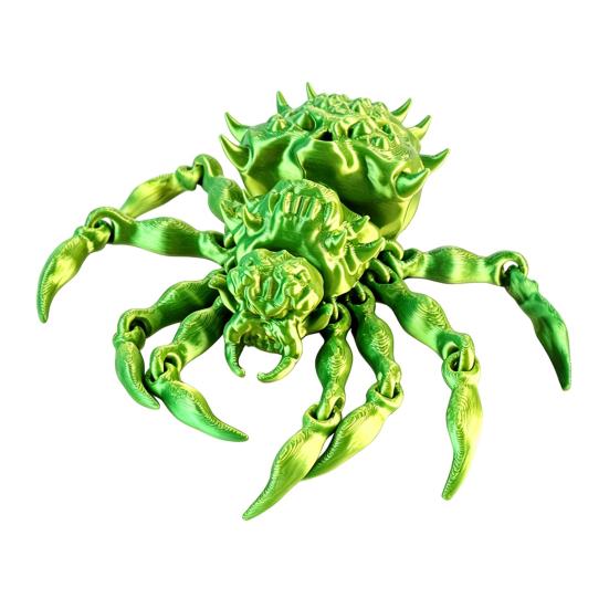 3D Printed Articulated Spider Model, Flexible Animal Figure with Movable Joints for Halloween Home Office Desktop Decor