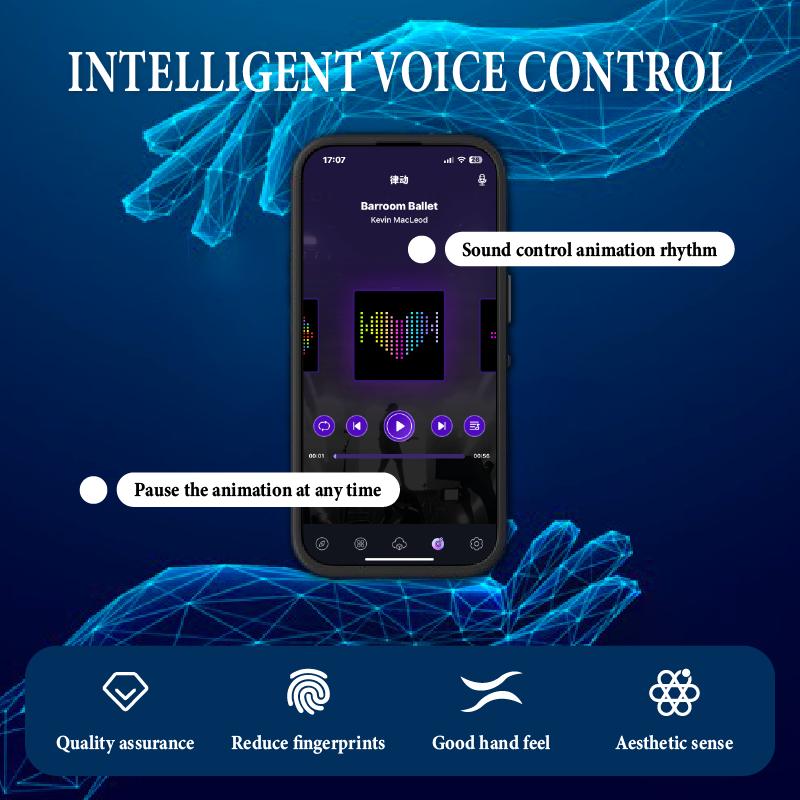 DIY Mode With APP Image Screen Case For iPhone 17 16 15 14 13 Pro Max Plus Smart Function Phone Cases Anime Phone Luminous Case