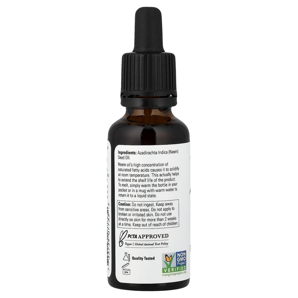 Now Foods Solutions 100% Pure Neem Oil, 30ml (1 fl oz)