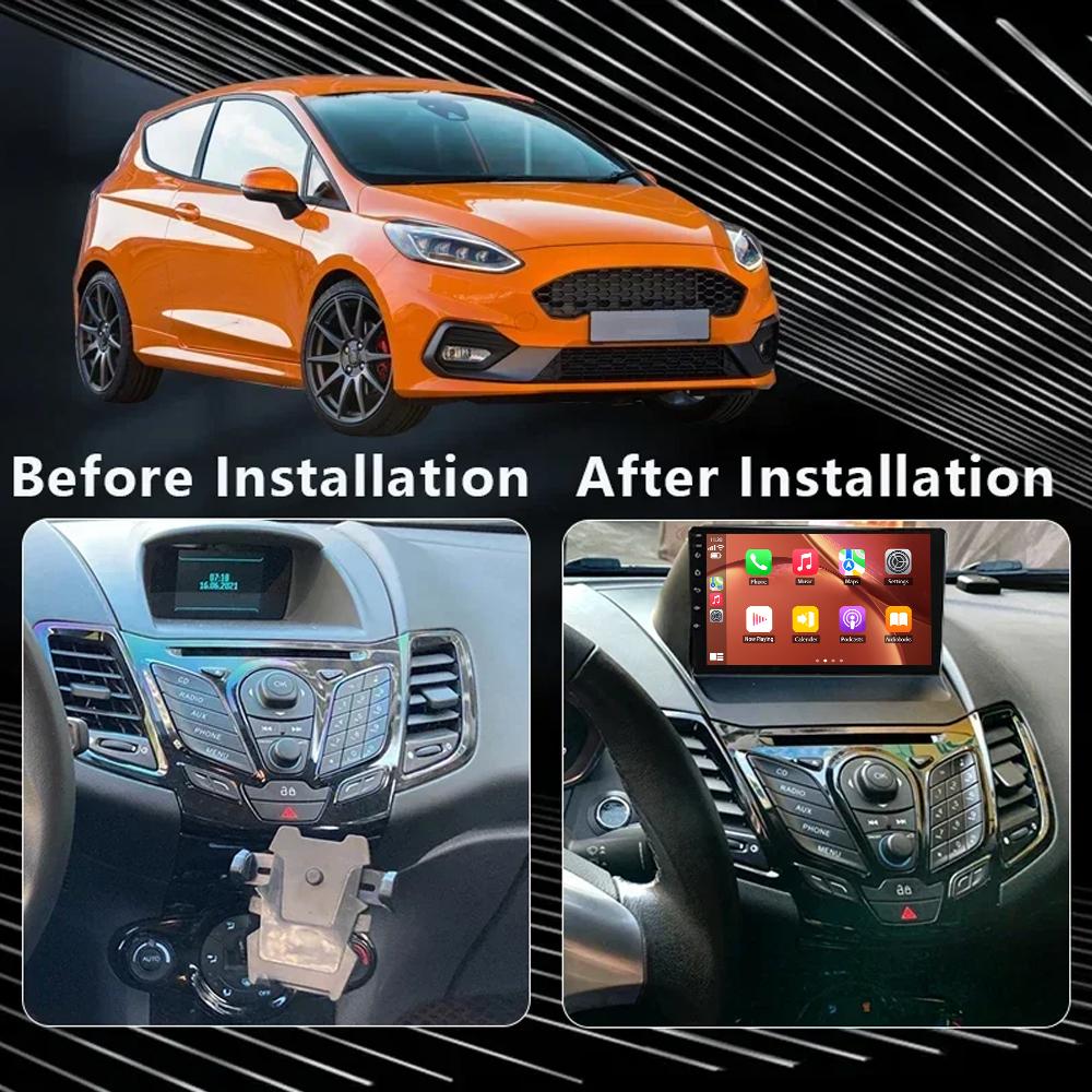 2K IPS Android автомобильное радио для Ford Fiesta Mk 6 2009 - 2018 мультимедийный видеоплеер навигация GPS 4G Carplay Autoradio