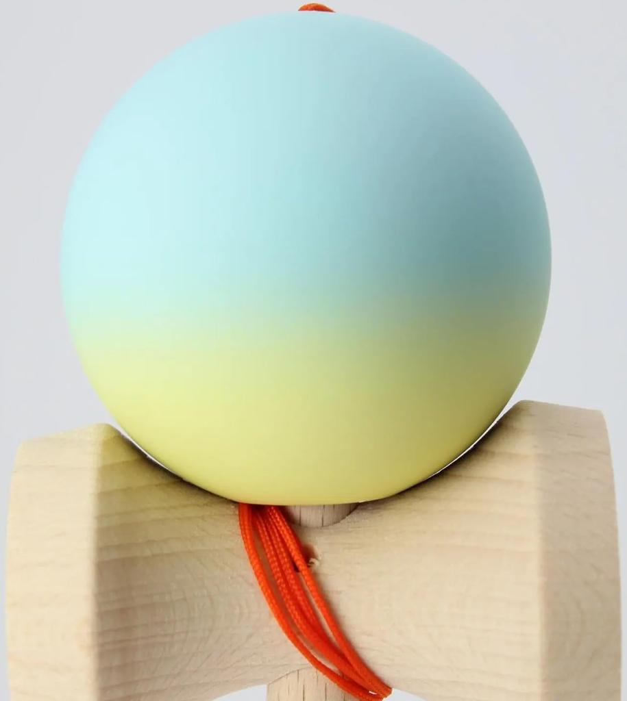 Yamagata Kobo Competitive Kendama by the Japan Kendama Matte Light Blue Yellow "Ozora" (Certified Association) &