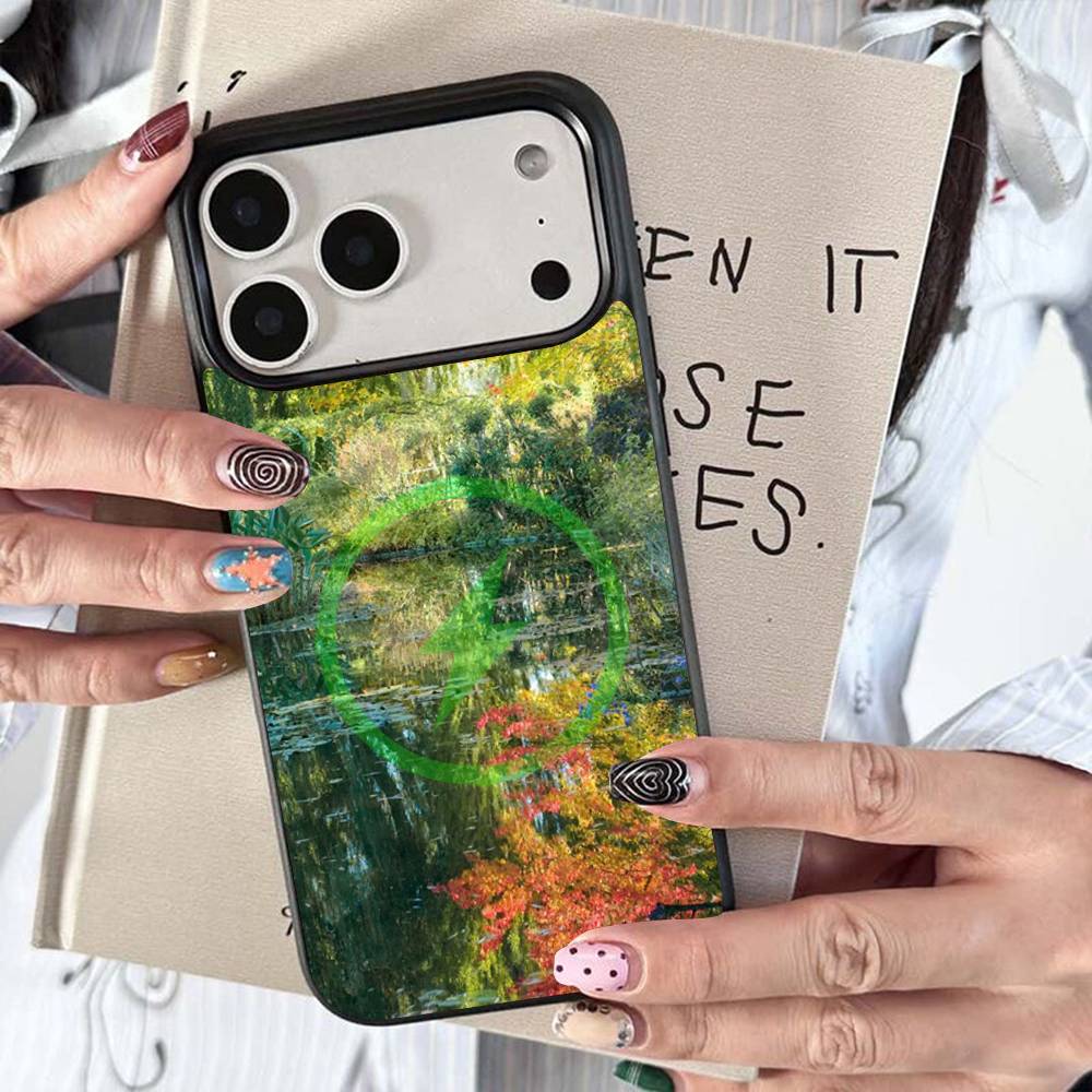 Claude Monet Impressionism Painter For Magsafe Wireless Charge Case For iPhone 17 16 15 14 13 12 11 15 Pro Max Magnetic Cover