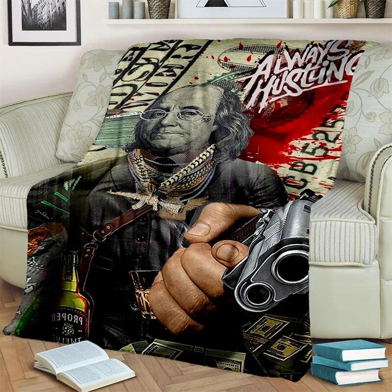 Богатое 3D одеяло с узором в долларах и евро, мягкое одеяло для дома, спальни, кровати, дивана, пикника, путешествия, офиса, одеяло, детское одеяло